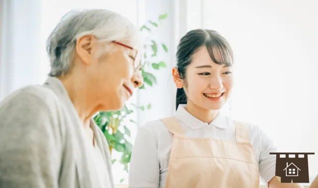 ご婦人とスタッフ