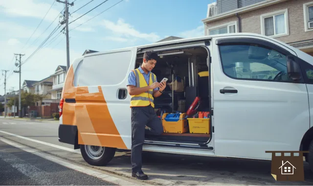 車の脇にいる男性